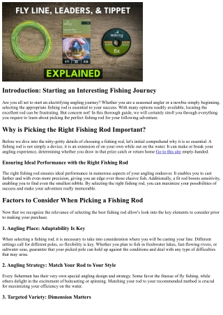 Picking the Right Fishing Rod for Your Next Experience