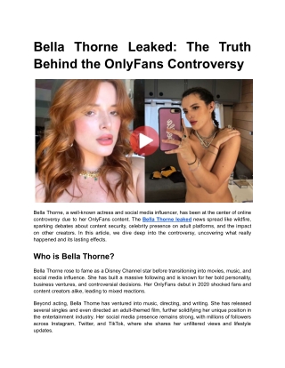 Bella Thorne Leaked_ The Truth Behind the OnlyFans Controversy