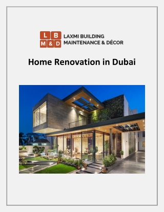 Home Renovation in Dubai