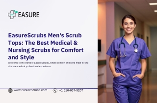 EasureScrubs Men's Scrub Tops The Best Medical & Nursing Scrubs for Comfort and Style