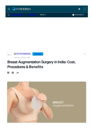 Getting Breast Augmentation Surgery in India at an Affordable Price