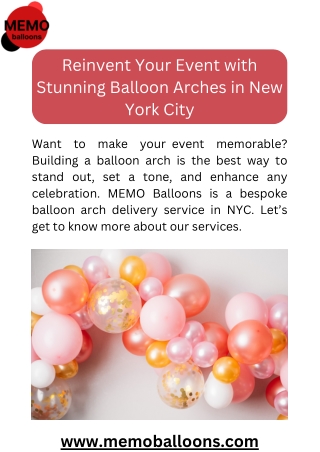 Reinvent Your Event with Stunning Balloon Arches in New York City