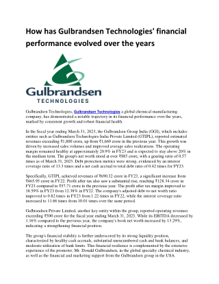Gulbrandsen Technologies