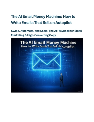 The AI Email Money Machine - How to Write Emails That Sell on Autopilot