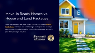 House & Land Packages vs. Move-In Ready Homes:What First-Time Buyers Should Know