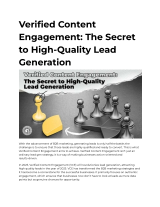 Verified Content Engagement_ The Secret to High-Quality Lead Generation