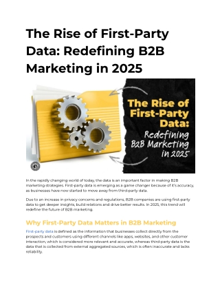 The Rise of First-Party Data_ Redefining B2B Marketing in 2025