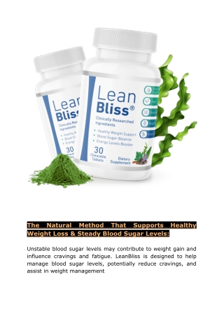 The Natural Method That Supports Healthy Weight Loss & Steady Blood Sugar Levels