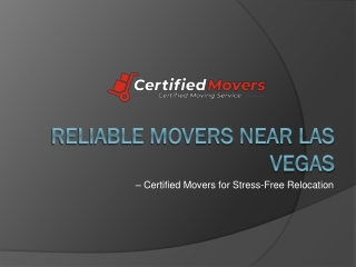 Reliable Movers Near Las Vegas