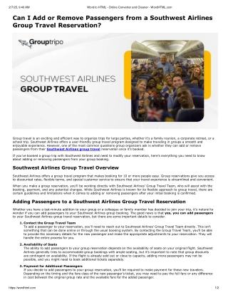 southwest airlines group travel | Grouptripo