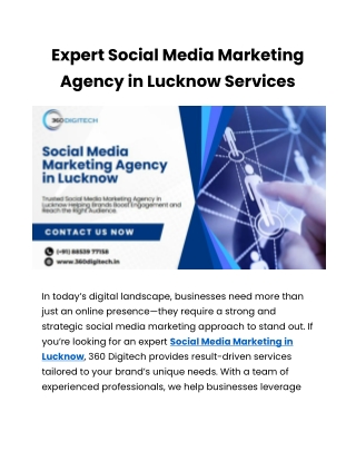 Leading Social Media Marketing Agency in Lucknow Services
