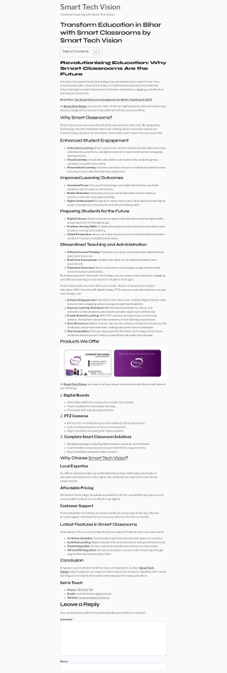 Transform Education in Bihar with Smart Classrooms by Smart Tech Vision