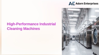 High-Performance Industrial Cleaning Machines Boost Efficiency