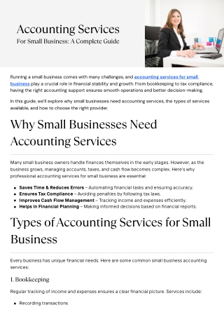 Accounting Services for Small Business A Complete Guide