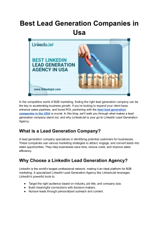 Best Lead Generation Companies in Usa - Google Docs