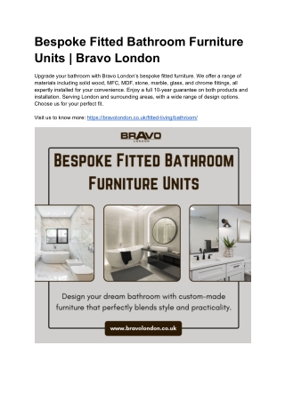 Bespoke Fitted Bathroom Furniture Units_ _ Bravo London