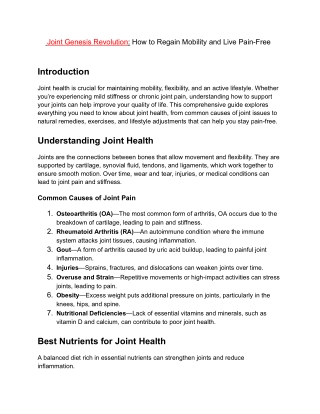 Joint Genesis Revolution