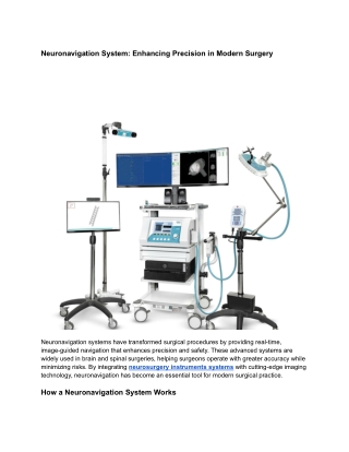 Neuronavigation System_ Enhancing Precision in Modern Surgery