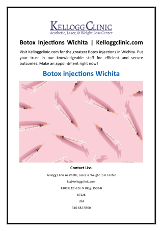 Botox Injections Wichita  Kelloggclinic.com