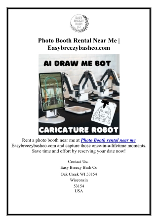 Photo Booth Rental Near Me | Easybreezybashco.com