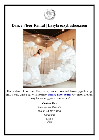 Dance Floor Rental | Easybreezybashco.com