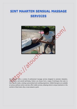 SINT MAARTEN SENSUAL MASSAGE SERVICES
