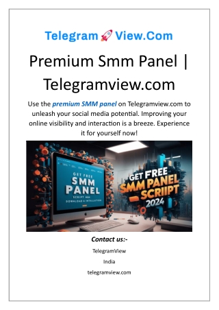 Premium Smm Panel | Telegramview.com