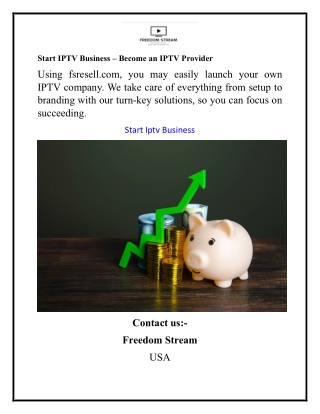 Start IPTV Business – Become an IPTV Provider