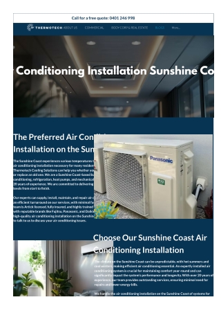 Air Conditioning Installation Sunshine Coast