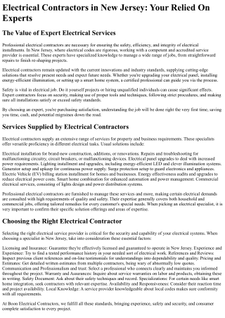 Boon Electrical Contractors