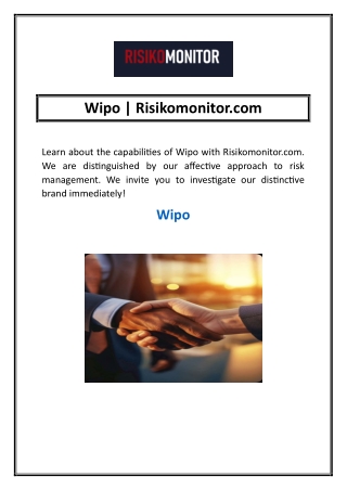 Wipo | Risikomonitor.com