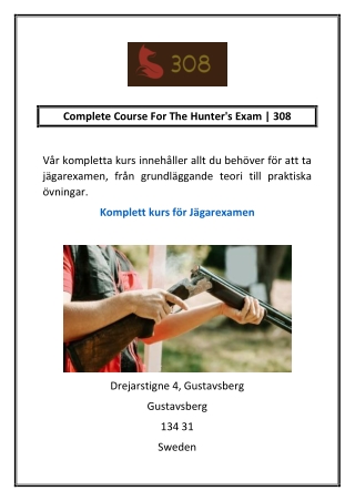Complete Course For The Hunter's Exam | 308