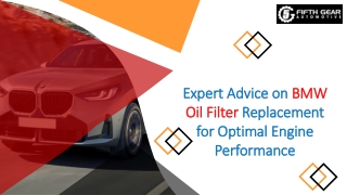 Expert Advice on BMW Oil Filter Replacement for Optimal Engine Performance
