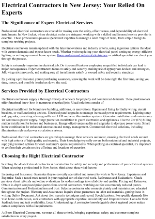 Boon Electrical Contractors