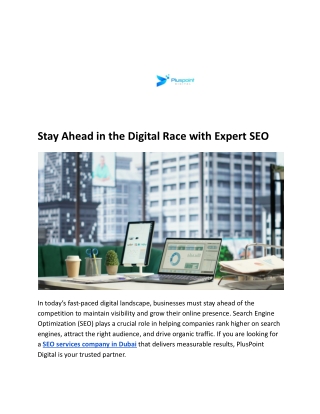 Stay Ahead in the Digital Race with Expert SEO