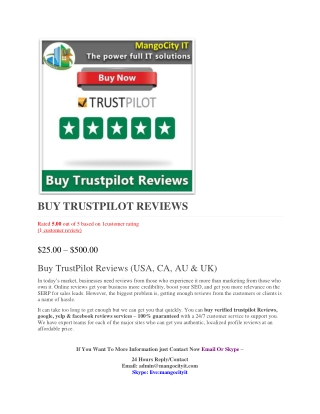 Buy Trustpilot review