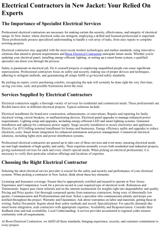 Boon Electrical Contractors