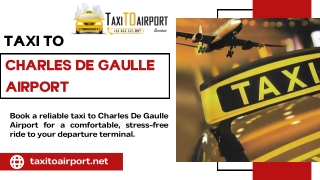 Taxi To Charles De Gaulle