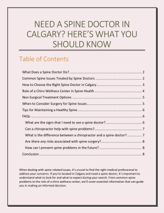 Need a Spine Doctor?