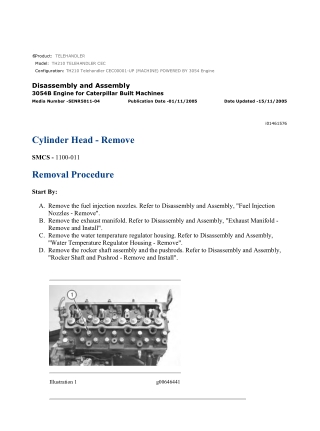 Caterpillar Cat TH210 Telehandler (Prefix CEC) Service Repair Manual Instant Download (CEC00001 and up)