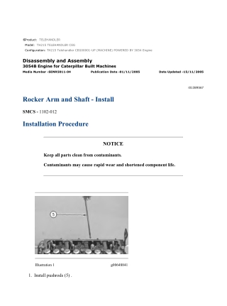 Caterpillar Cat TH215 Telehandler (Prefix CEG) Service Repair Manual Instant Download (CEG00001 and up)