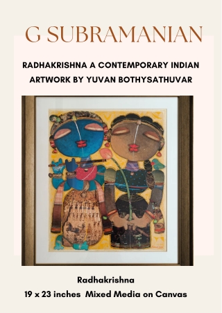 G SUBRAMANIAN'S Contemporary Indian Art