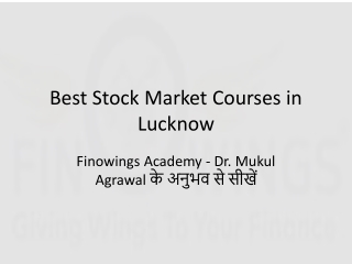Best Stock Market Courses in Lucknow