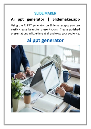 Ai ppt generator  Slidemaker.app