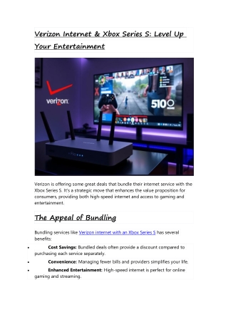 Verizon Internet Xbox Series S
