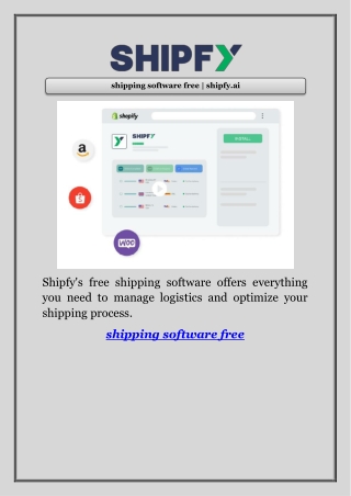 shipping software free | shipfy.ai