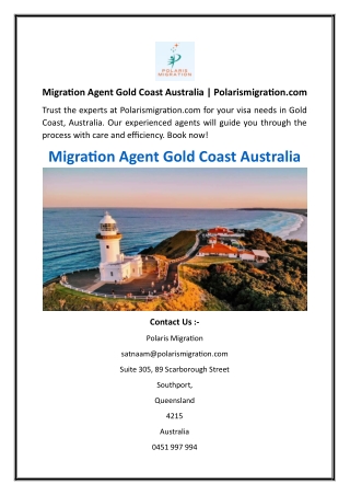 Migration Agent Gold Coast Australia  Polarismigration.com