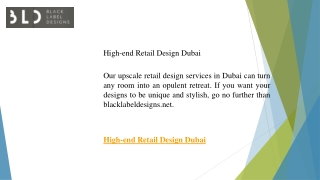 High-end Retail Design Dubai