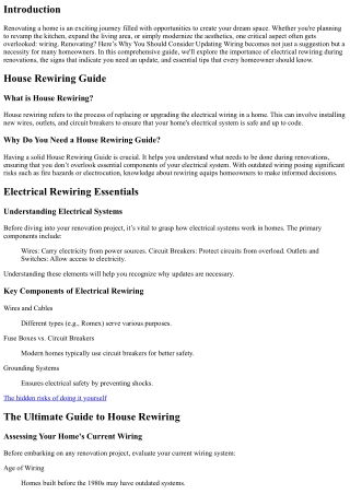Renovating? Here’s Why You Should Consider Updating Wiring