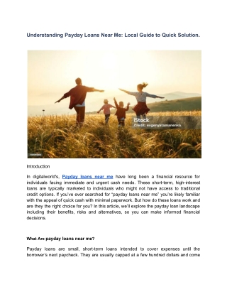 Payday loans near me